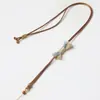 Cordón de cuero encerado para collar, cuerda trenzada impermeable, colgante de oro, cuerda para colgar, colgante de Buda de ámbar de jade para colgar en el cuello