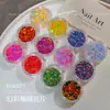 12 Grades de Lantejoulas para Nail Art Borboleta Olho de Cavalo Quadrado Mosaico Laser Unhas Vestíveis DIY Lantejoulas para Nail Art de Halloween