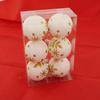 Nuevas Bolas de Navidad Pintadas de 6 cm Paquete de 6 Adornos Decorativos Colgantes para Árbol de Navidad Bolas de Navidad Pintadas a Mano Bolas de Plástico Electroplateadas