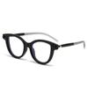 Nuevos Marcos Planos Transfronterizos Europeos y Americanos para Hombres y Mujeres, Marcos de Gafas Retro Personalizados Ojo de Gato, Gafas Planas Modernas Ins de Luz Azul