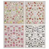 Pegatinas Creativas Lindas de Dibujos Animados Impermeables Lazo Patrón de Fruta DIY Graffiti Estéreo Relieve Pegatinas para Estudiantes y Niños
