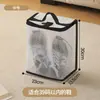 Bolsa de armazenamento de sapatos de malha suspensa para guarda-roupa doméstico, bolsa de sapatos à prova de poeira, bolsa de mão portátil para viagem para armazenamento de sapatos esportivos