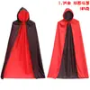 Máscara de Halloween para Hombres y Mujeres Ropa de Decoración de Vampiro Muerte Capa Negra Roja Pura Capa Túnica