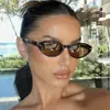 Gafas de Sol Ovaladas de Estrella Nuevas Estilo Ojo de Gato Ins Forma Cóncava Gafas de Sol Tendencia Moda Transfronteriza Sencillas Gafas de Sol