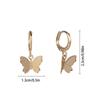 Pendientes de moda coreana, dulces pendientes de mariposa esmerilada, pendientes femeninos dulces Joker, pendientes de viento simples, una generación de cabello