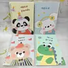 Caderno Panda A5 Desenho Animado Fofo Espiral Papelaria Bloco de Notas Folha Solta Presente para Estudante Caderno de Recompensa Outro