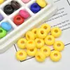 Contas Acrílicas de Furo Grande 14mm Cor Sólida Contas de Roda Contas Espaçadoras Contas para Fio Pulseira DIY Elástico de Cabelo Tecelagem Acessórios de Joia