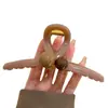 Pinza de garra de cuentas marrones de alta calidad para mujer, pinza de tiburón grande, accesorio elegante para el cabello grueso, nuevo accesorio para el cabello 2026