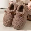 Pantuflas de interior con suela gruesa, antideslizantes, cálidas, cómodas y de diseño simple, nuevas pantuflas de algodón estilo 2026 para hombres y mujeres