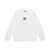 Esenciales Hhh Camiseta Unisex de Manga Larga Estilo Americano Estampado de Letras con Flocado de Silicona Casual Holgada Pareja Ins
