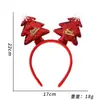 Diadema Navideña Astas de Reno Estrella de Cinco Puntas Diadema Infantil Decoraciones Navideñas Hebilla de Plástico para la Cabeza Fiesta Baile