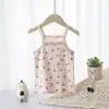 Colete de Algodão para Meninas para o Verão, Camiseta sem Manga para Meninas Pequenas, Roupa Externa para Bebês, Regata Infantil
