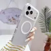 Funda magnética simple y vibrante con bloques de color, adecuada para Apple 17 Pro, iPhone 16 Pro Max y 15 Pro