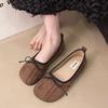 Zapatos Planos de Boca Baja Vintage Estilo Coreano para Mujer 2025 Nueva Llegada de Primavera con Lazo Suela Suave Elegantes Zapatos Mary Jane