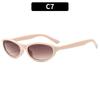 Nuevas gafas de sol estilo ojo de gato ovaladas con montura pequeña europeas y americanas, estilo casual, para exteriores, para celebridades de Internet, gafas de sol del mismo estilo, gafas de moda para mujer.