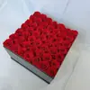 Balde de Flor Eterna Quadrado Abraço Produto Acabado, Disponível em Múltiplas Cores e Estilos, Personalizável, Mais Vendido na Amazon, Festival Qixi, Natal