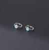 Nalan S925 Hebilla de Tremella Fresca Pequeña Ópalo Sintético Joyería Pequeña para Oreja M01156