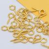 Zhongxing DIY joias acessórios chifre de ovelha linha de unha pendurado agulha ovelha olho anel de cobre puro 14K pérola pingente pingente pendurado suporte agulha