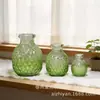 Vaso de Vidro Sódio-Cálcio Personalizado Transfronteiriço, Pote de Armazenamento, Estilo de Padrão em Malha de Luxo Leve, Decoração de Sala de Estar, Armazenamento de Vaso de Flores Estilo Europeu