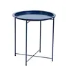 Mesa Redonda Pequena de Luxo Nórdico Leve Portátil Dobrável Mesa de Centro Ins Mini Ferro Forjado Rack de Armazenamento Doméstico Mesa Bandeja Mesa de Canto