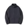 Outono e inverno, suéter com zíper de gola vertical e forro de lã dupla face, jaqueta casual masculina de cor sólida, casaco com zíper combinado, cardigan