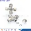 Acero Inoxidable 304 316 Virola Unión de Cuatro Vías Unión con Rosca Interna, Unión de Cuatro Vías Unión de Virola de Alta Calidad