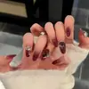 Unhas Usáveis da Série de Cores Maillard Mais Vendidas no Tiktok, Arte de Unhas Totalmente Feita à Mão, Pontas de Unha Usáveis que Clareiam a Pele, Adesivos de Unha Atacado
