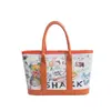 Cesta de Verduras de Acero Inoxidable Bolsa Cubo 2025 Nueva Versátil Oso Graffiti Bolso de Mano Bolso de Hombro Bolso Cruzado de Nicho para Viajar