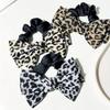 2025 Nuevo Lazo de Estampado de Leopardo Goma Grande para el Cabello Cuerda para el Cabello de Alta Elasticidad Círculo para Recogerse el Cabello en Cola de Caballo Alta Adorno de Cabeza Retro Otoño e Invierno