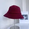 Moda Coreana Destaca Sombrero de Pescador Cálido para Mujer en Invierno, Elegante Sombrero de Cubo Versátil, Tendencia de Sombrero de Cubo Simple y Elegante Resistente al Frío