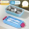 Lonchera de Acero Inoxidable 304 de Alta Calidad Estilo Japonés con Compartimentos, Lonchera Ligera para Oficinistas y Estudiantes, Lonchera Bento Portátil