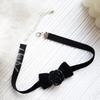 Collar vintage estilo Chanel camelia blanco y negro banda de terciopelo para el cuello collar de lazo gargantilla cadena para la clavícula