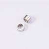 Venta Caliente de Comercio Exterior Acero Inoxidable Agujero Grande Cuerda de Cuero Grabado de Superficie Perlada Accesorios para Pulsera DIY Cuentas Perforadas 6X10mm