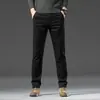 Pantalones Casuales de Algodón Puro de Alta Gama Color Caqui para Hombre Primavera y Otoño 2024 Nuevos Pantalones Ajustados para Hombre Pantalones Rectos Juveniles para Hombre