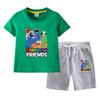 Ropa Infantil de Rainbow Friends para Niños y Niñas Traje de Verano Algodón Puro para Niños Verano Nuevo Camiseta de Manga Corta Shorts Conjunto de Dos Piezas