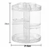 Estante Expositor Caja de Almacenamiento Giratoria 360° para Cosméticos, Material Acrílico Transparente y Sencillo, Estante Clasificador de Escritorio para Productos de Cuidado de la Piel y Labiales para Dormitorio de Estudiante, Caja de Almacenamiento para Tocador de Baño
