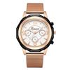 Reloj de correa de malla para mujer de seis agujas Geneva moda para hombre ultra-delgado de acero transfronterizos relojes Amazon explosiones al por mayor