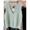 Chaleco de Punto Transfronterizo para Mujer, Estilo Primavera y Otoño, Sin Mangas, Ropa Interior Elegante, Chaleco Suéter de Moda