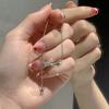 Collar de borla luna lluvia de meteoritos para mujer exquisito versátil alta gama moda estilo ins diseño nicho cadena clavícula