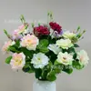 2 Rosas Lai Fei de Cabeza Única, Flores de Rosa Artificiales, Decoración de Atmósfera para Bodas al Aire Libre, Escaparate