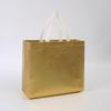 Fabricantes de bolsas no tejidas plegables de oro y plata con película de impresión a color, bolsas no tejidas, bolsas láser, bolsas de regalo