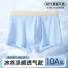 Roupa Íntima para Adolescentes de 10 a 15 Anos, Estilo Verão Fino, Seda Gelada, Respirável, Não Aperta, Forro de Algodão Classe A, para Meninos Mais Velhos