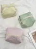 5483 Bolsa Cuadrada Pequeña de Amor Linda Sencilla Bolsa de Cosméticos Estudiante Femenina Portátil Color Sólido Bolsa de Almacenamiento Cosmético Lavado