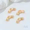 Chapado en Oro de 14K Lazo Cepillado Cinta de Satén con Cuentas Tira de Papel Brillante Nudo Separador Accesorios para Joyería DIY