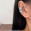 Brincos de Pressão Estrela de Cinco Pontas Brilhantes para Mulheres, Novos Ear Cuffs Tendência Estilo Luxo com Toque de Alto Padrão, Acessórios de Orelha Exquisitos