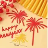2026 Fuegos Artificiales de Feliz Año Nuevo Decoración Acrílica para Pastel Topper Nochevieja Festival de Primavera Mesa de Postres Inserto para Hornear