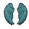 Parches de Tela Bordados de Alas de Ángel de Cuero Parches Bordados de Ala Termoadhesivos Bolsas de Lona Transformación Hecha a Mano Parches de Tela tipo Hada