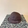 Chapéu de pescador de lã fina estilo japonês para mulheres, design minimalista artístico vintage, afina o rosto, chapéu bucket com aba enrolada, chapéu da moda