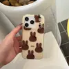 Adorable Conejo Miffy de Cuero Negro Adecuado para Funda de Teléfono Móvil Apple 17Promax Iphone16 Dibujo Animado 15 Bolso de Peluche 14