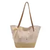 Bolsa Feminina Color Block de Grande Capacidade, Novo Estilo de Verão para Férias na Praia, Bolsa Tote, Cesta de Praia, Bolsa de Ombro Único